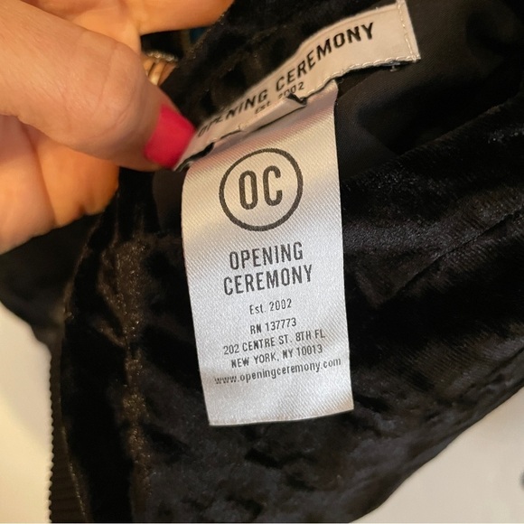 Opening Ceremony Silk Aqua Crushed Velvet Reversible Bomber Jacket Size XS - Picture 10 of 12